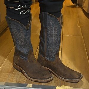 Anderson Bean Dark Brown and Navy Western Boots
